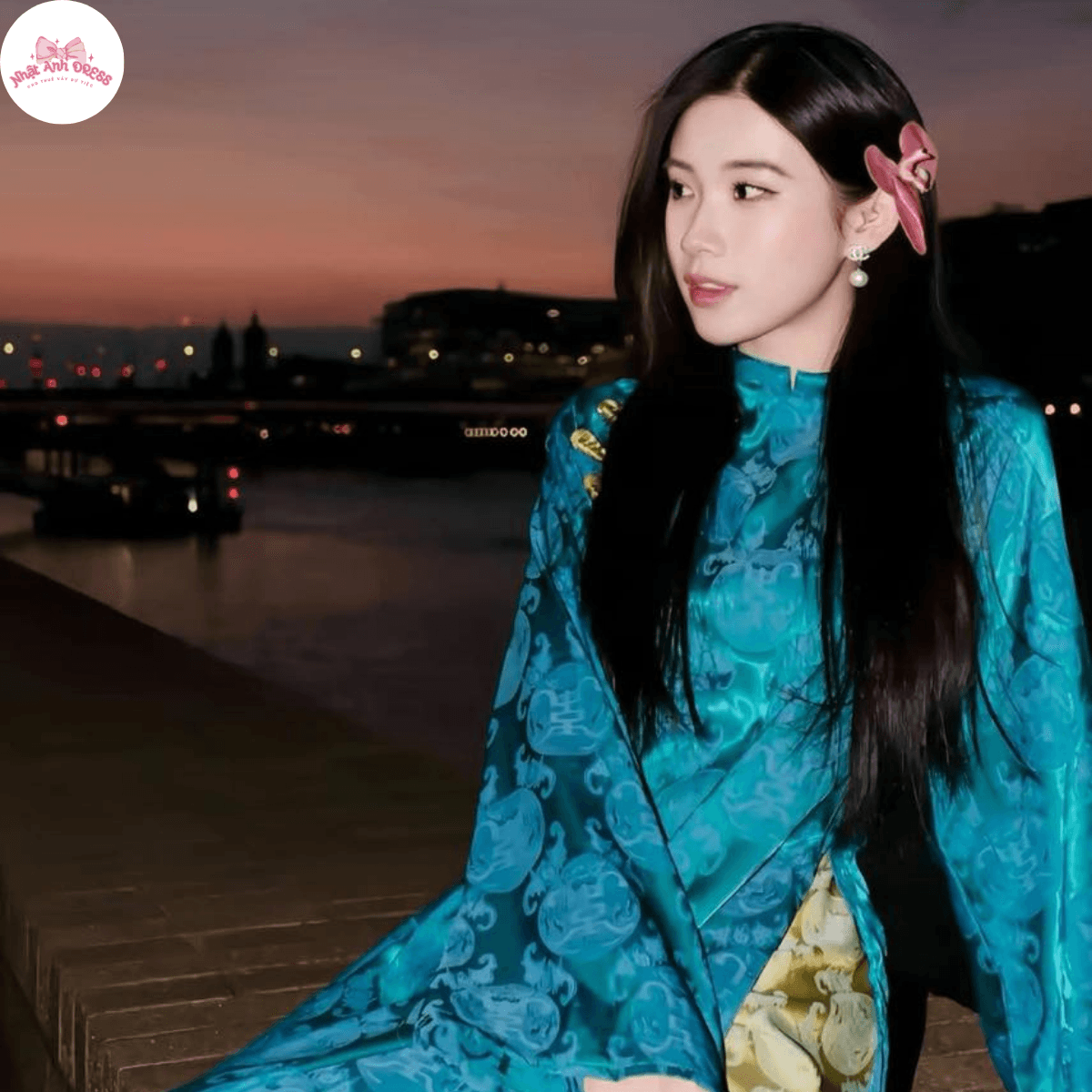 Áo dài cách tân dáng suông Thọ Dơi 1 ảnh-áo-dài